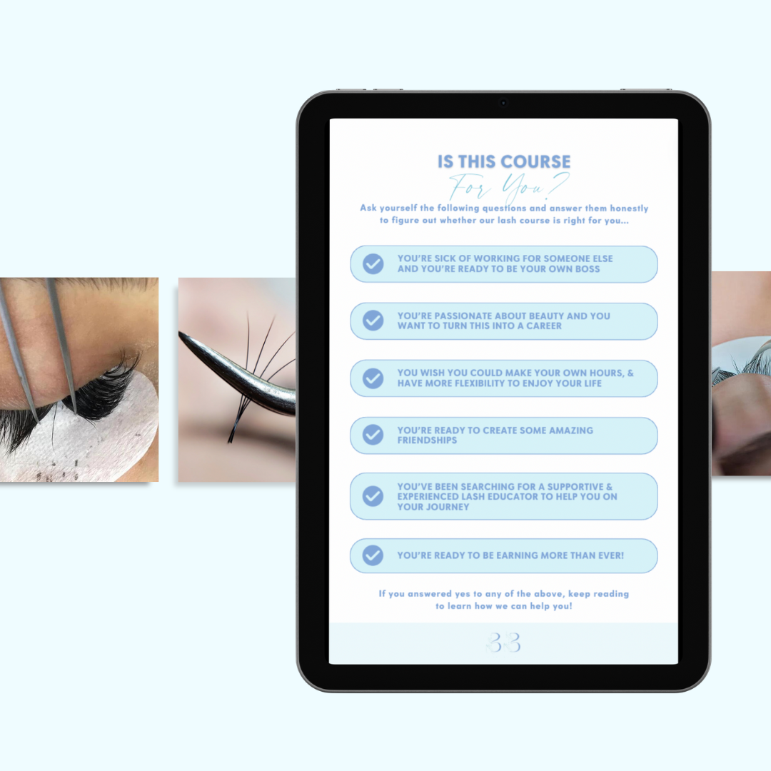 2 DAY 1:1 IN PERSON BEGINNERS LASH COURSE