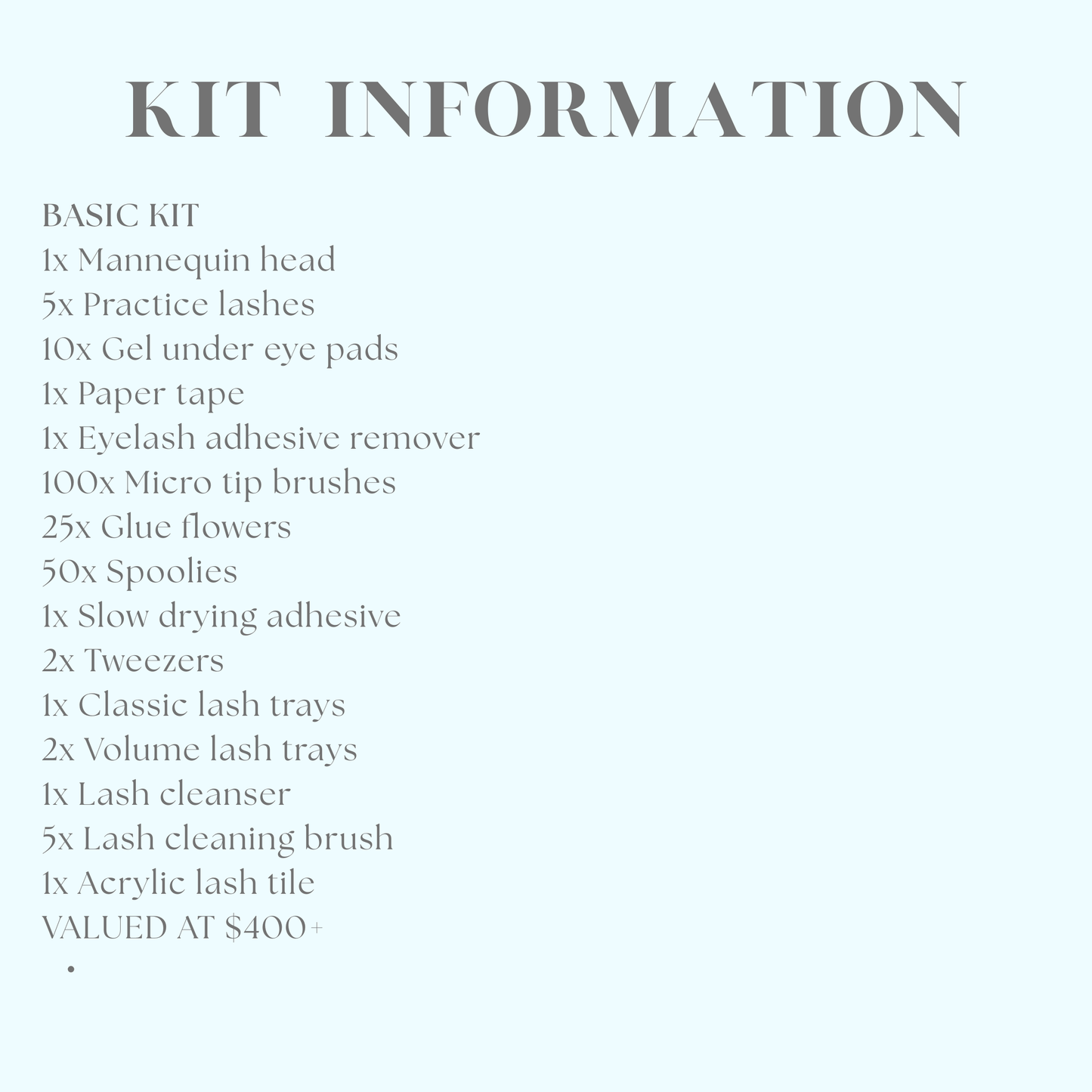 2 DAY 1:1 IN PERSON BEGINNERS LASH COURSE
