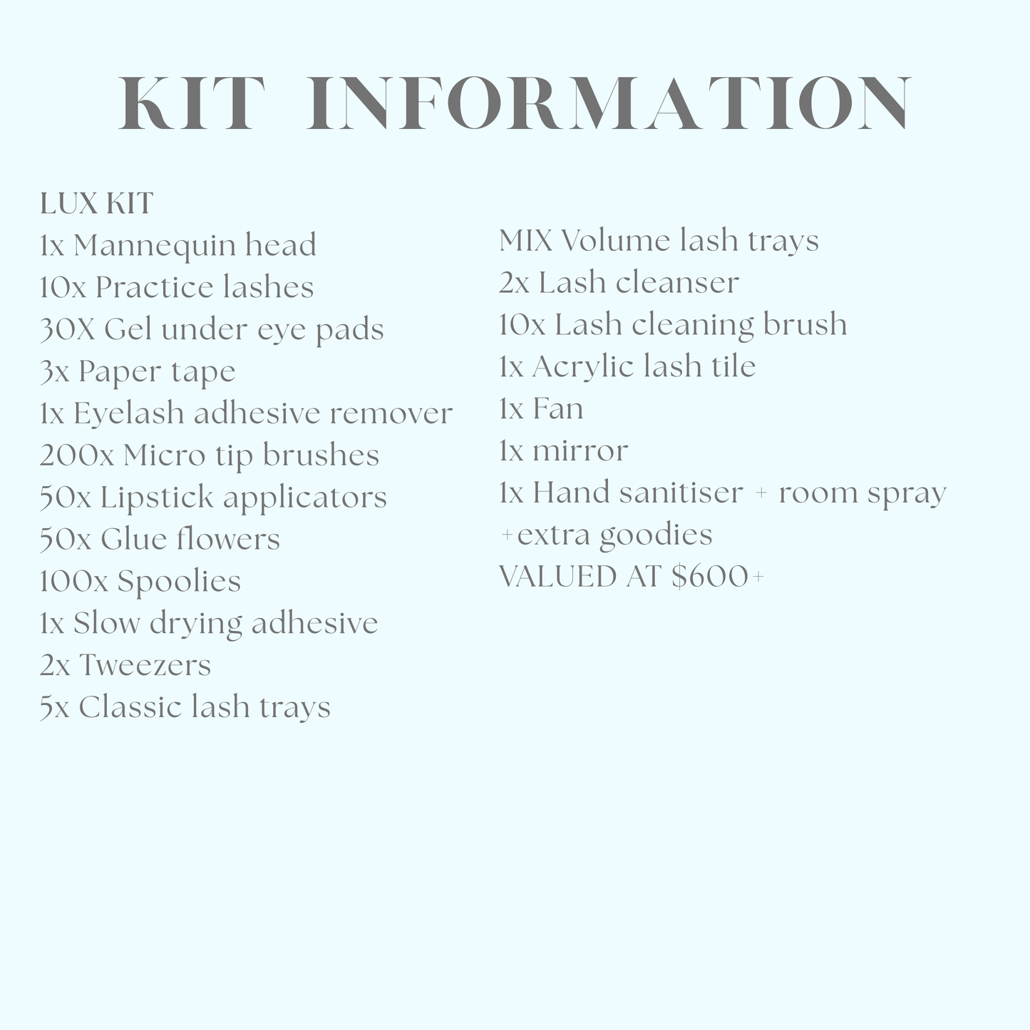2 DAY 1:1 IN PERSON BEGINNERS LASH COURSE